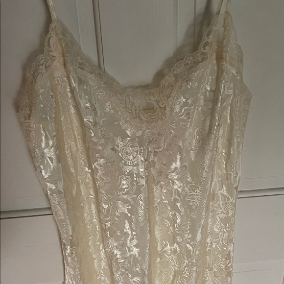 Ivory Lace Slip Dress - Picture 2 of 6